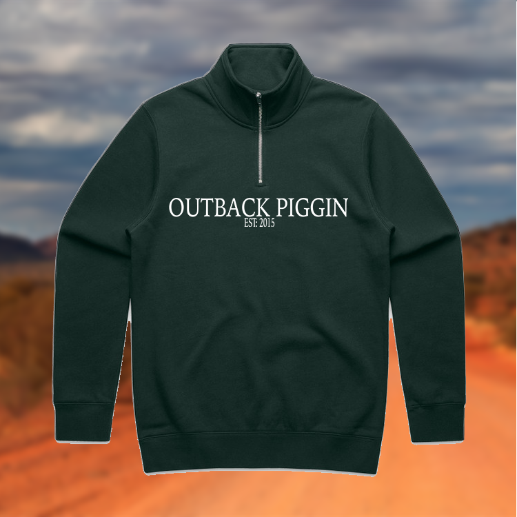 Outback Piggin Embroidered 1/2 Zip- Mens