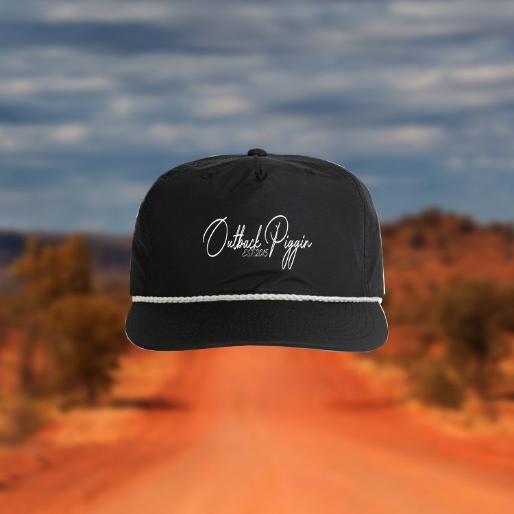 Outback Piggin Rope Cap, Colour: Black