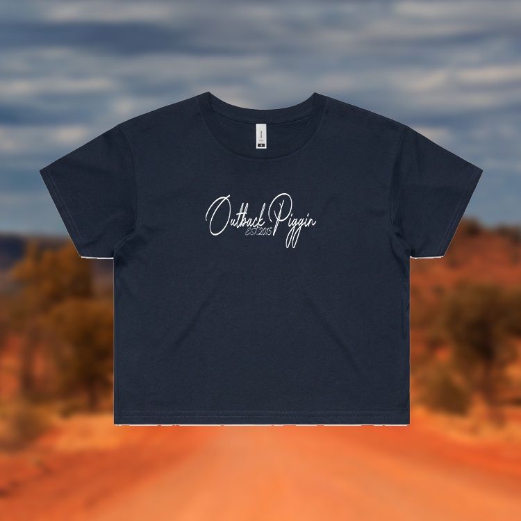 Outback Piggin Womens Crop Tee