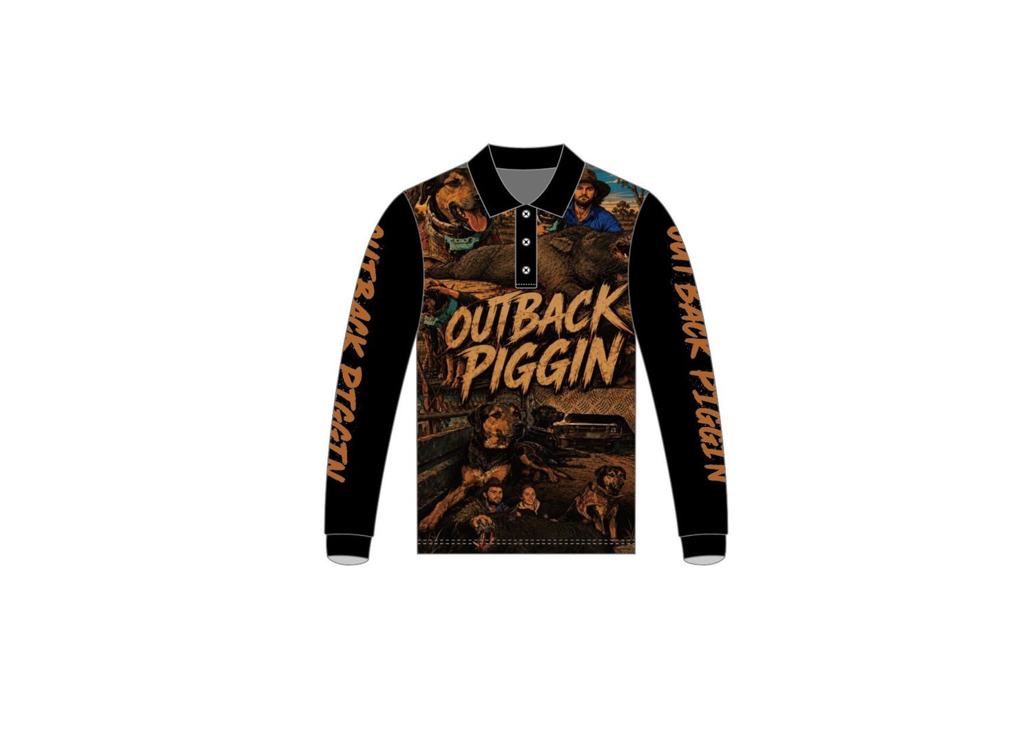 Outback Piggin Fishing Shirt "TEX", Size: 4K