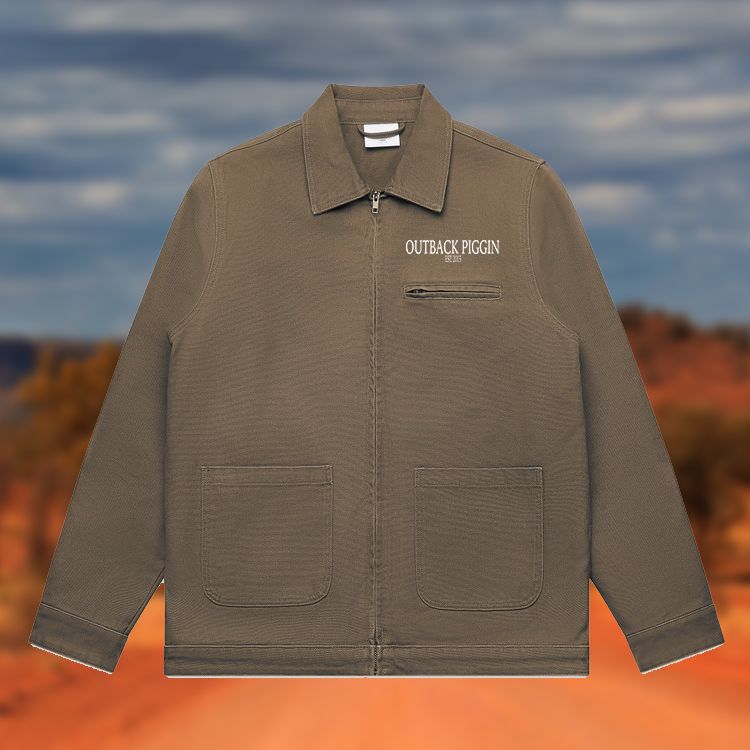 Outback Piggin Canvas Heavy Jacket WALNUT, Size: S