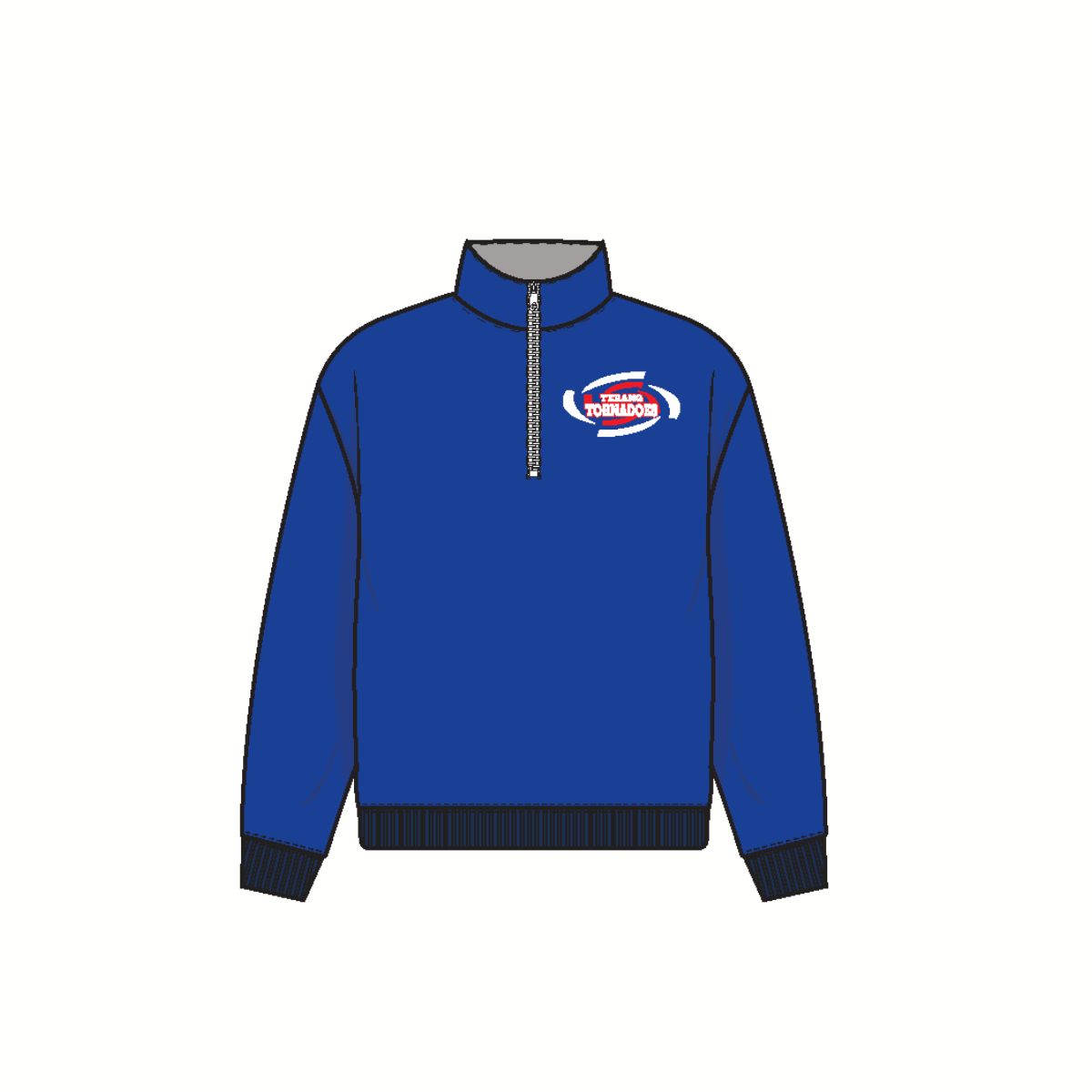 Terang Tornadoes Custom 1/4 zip, Size: 4