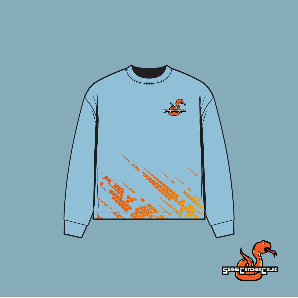 Snake Catcher Colac Sublimated Tee Long Sleeve, Size: XS