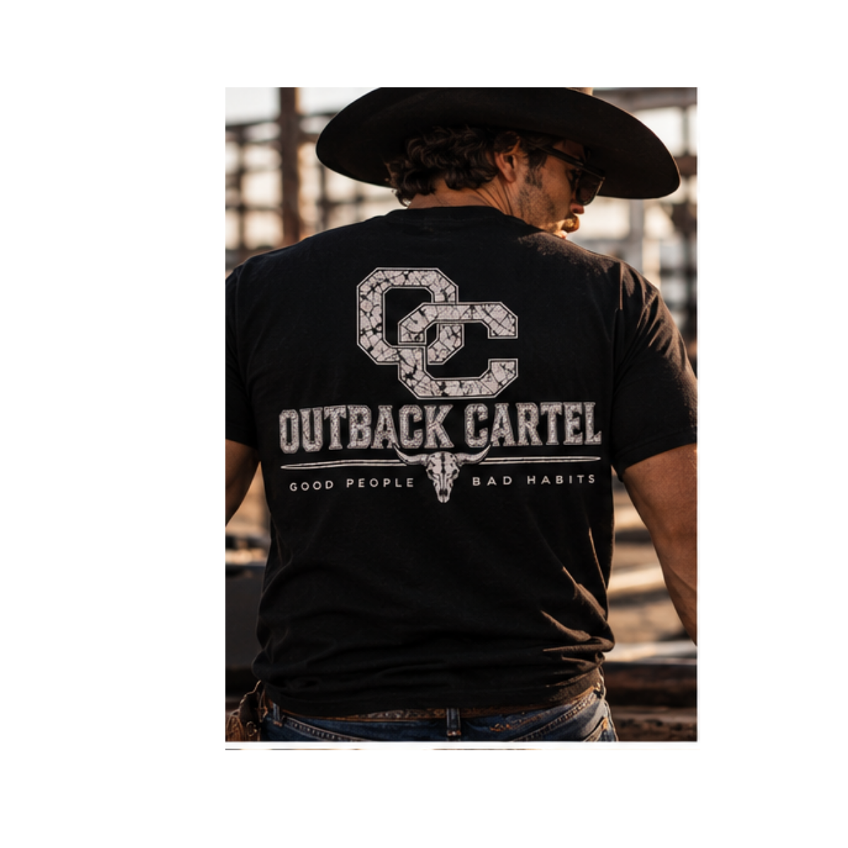 Outback Cartel Heritage Tee MENS, Colour: Black, Size: XS