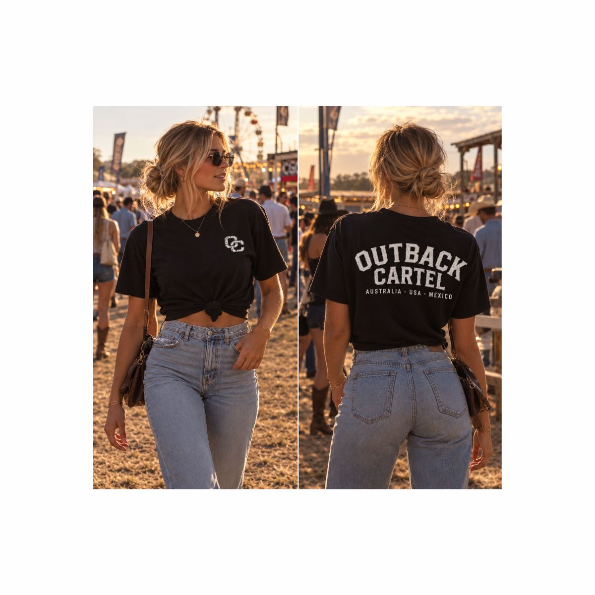 Outback Cartel The Drifter Tee- WOMENS, Colour: Black, Size: XS