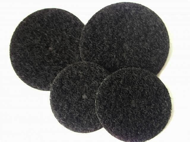 Flausch-Klettscheiben - zum Anschrauben - ø45mm - schwarz - 250St
