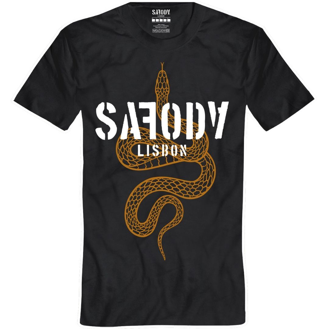 SAFODA GOLD SNAKE MAN SHIRT BK