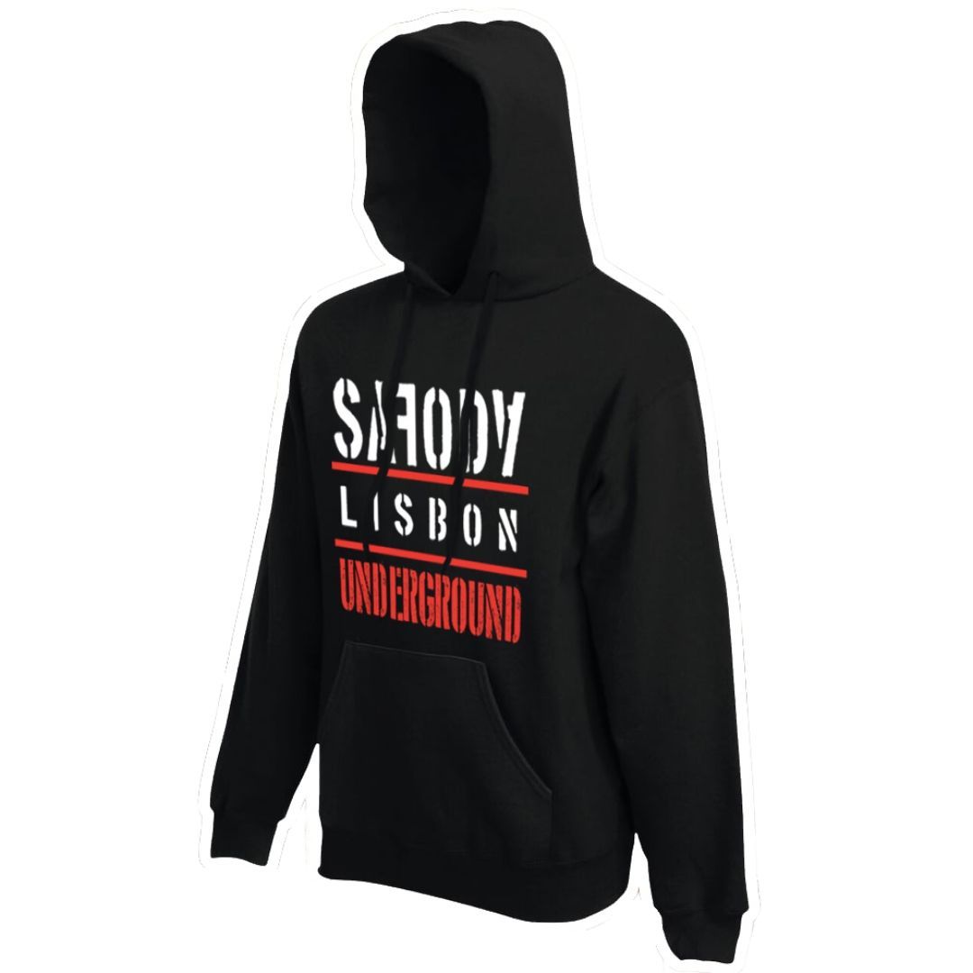SAFODA LISBON UNDERGROUND MAN HOODIE BK