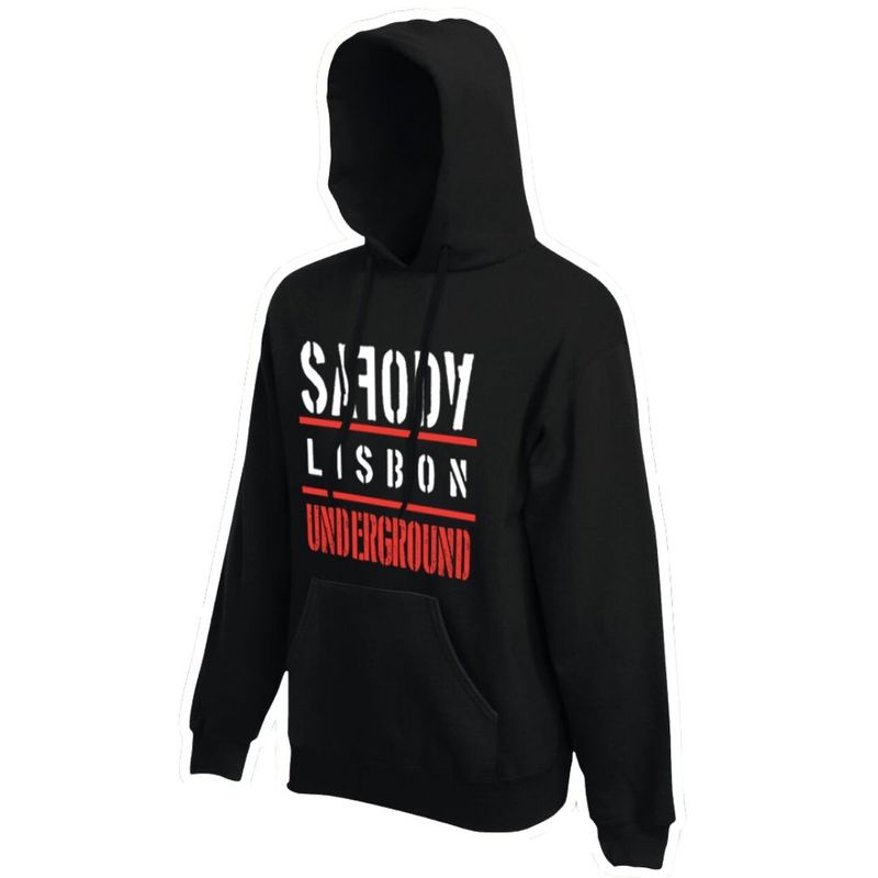 SAFODA LISBON UNDERGROUND MAN HOODIE BK