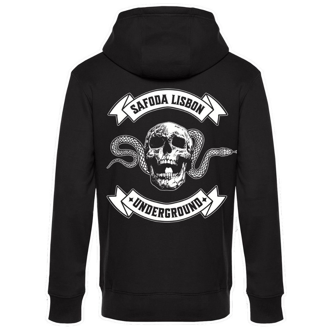 SAFODA BIKER SKULL MAN HOODIE BK