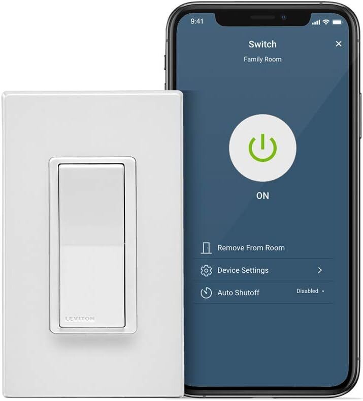 Four (4) Leviton SMART WiFi  Light Switches Installed. Works with Alexa, Google & Siri