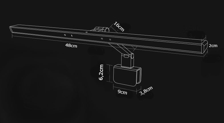Dupi Klavierlicht mit Klammerfuß