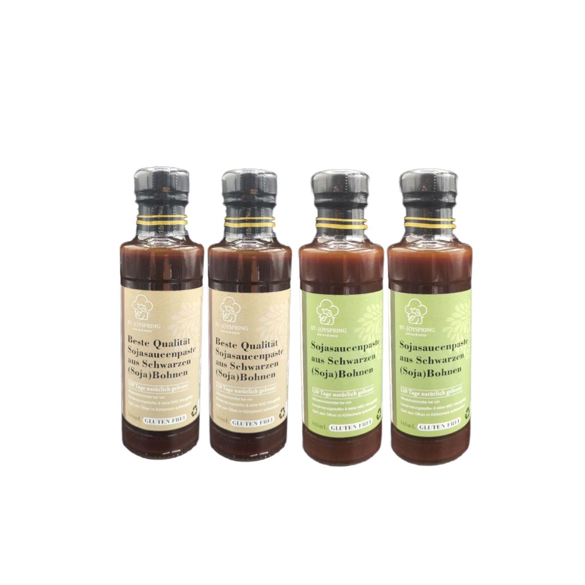 4 Flasche schwarze Bohnen Sojasaucen-Paste aus Taiwan, Vegan, Glutenfrei, SGS, Halal zertifiziert