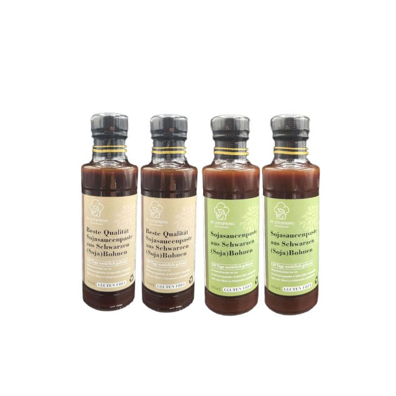 4 Flasche schwarze Bohnen Sojasaucen-Paste aus Taiwan, Vegan, Glutenfrei, SGS, Halal zertifiziert