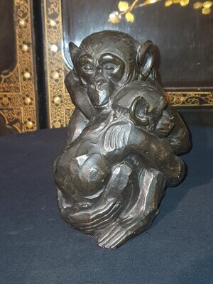 Sculpture Singes Orang-Outan, Chimpanzés de Meester.