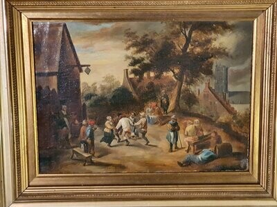 Tableau Flamand Fête Villageoise,Téniers, Brueghel.