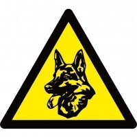 Warnaufkleber / Wachhund