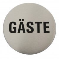 Türschild aus Edelstahl / Gäste 