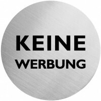 Türschild-Edelstahl-keine Werbung 