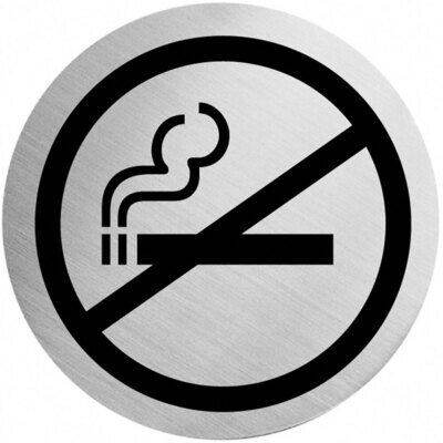 Türschild aus Edelstahl / Rauchen verboten 