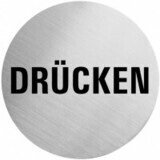 Türschild - Edelstahl / Drücken 