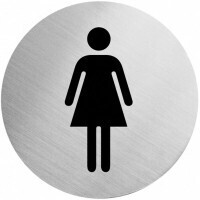 Türschild aus Edelstahl / WC Damen 