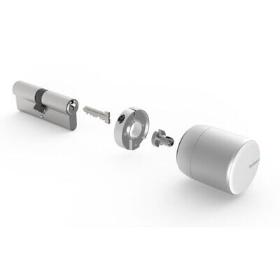 tedee Set mit Adapter für vorhandene Zylinder silber