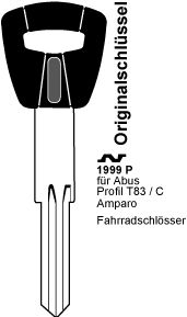 Nachschlüssel Abus Fahrradschlüssel T83