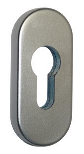 Schiebe-Schutzrosette für Metalltüren, oval 9 mm