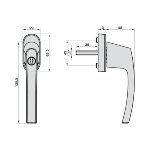 Fenstergriff abschließbar FG 505 ALU Weiß