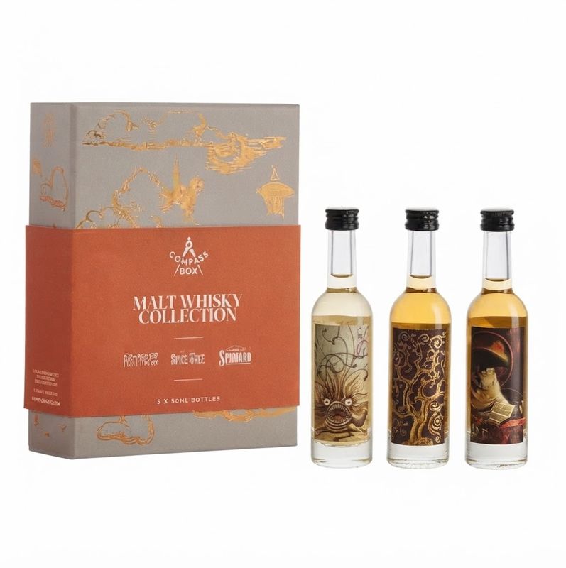 Malt whisky collection 3x50ml peat monster spice tree spaniard
