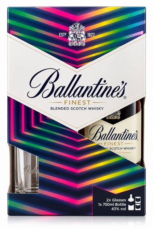 Ballantines Blended Whisky Giftset