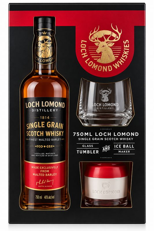 Loch Lomond Single Grain Whisky Gift Set