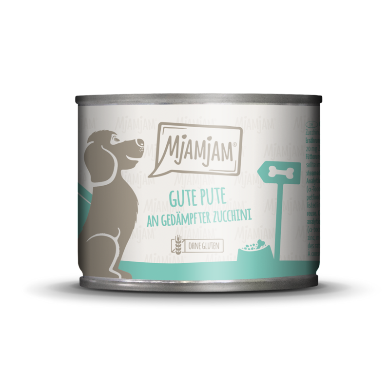 MjAMjAM – Gute Pute an gekochtem Reis mit gedämpfter Zucchini 🐶 200 g MjAMjAM – Gute Pute an gekochtem Reis mit gedämpfter Zucchini 🐶 200 g