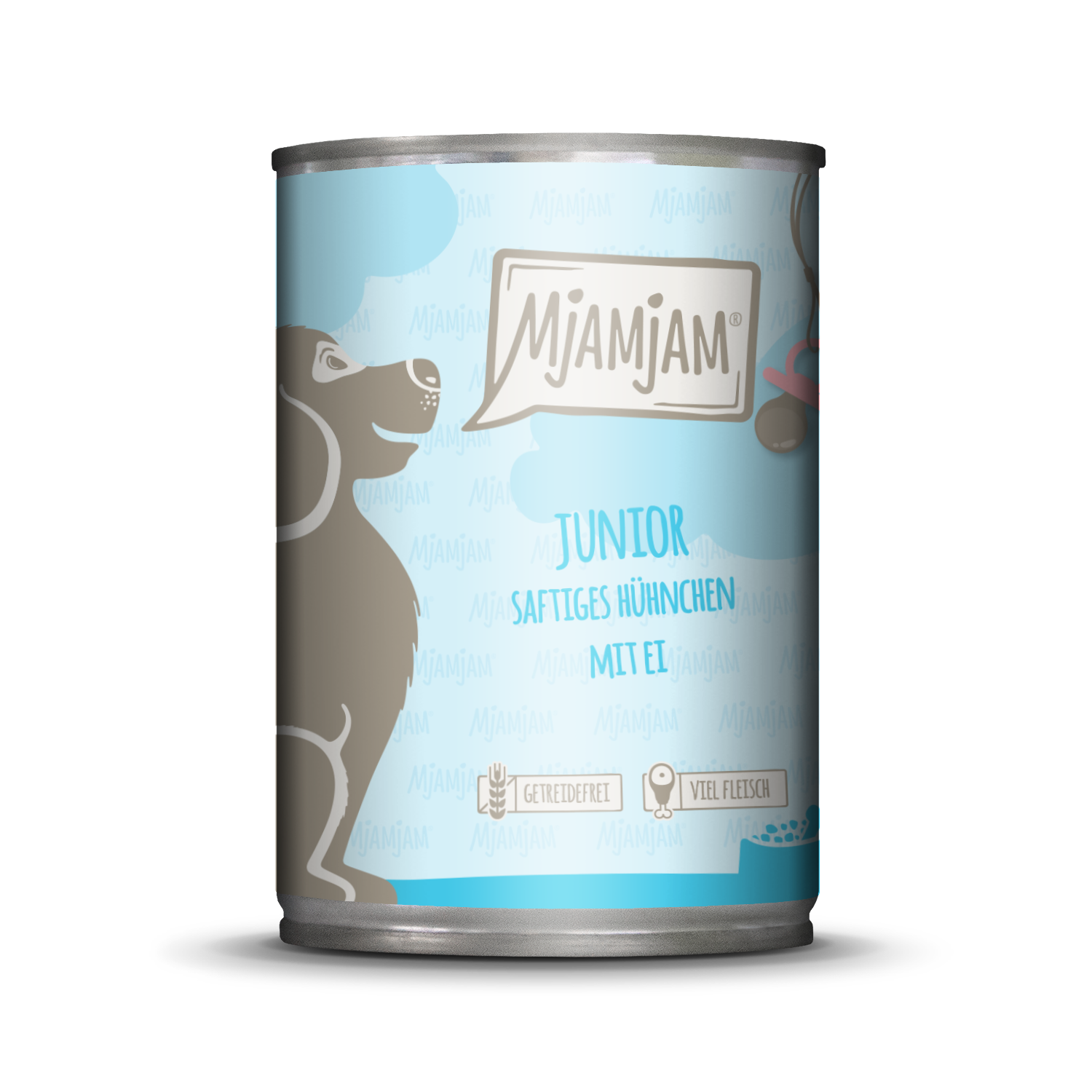 MjAMjAM – Junior ? Mahlzeit für Welpen, mit saftigem Hühnchen und Ei ? 400 g
