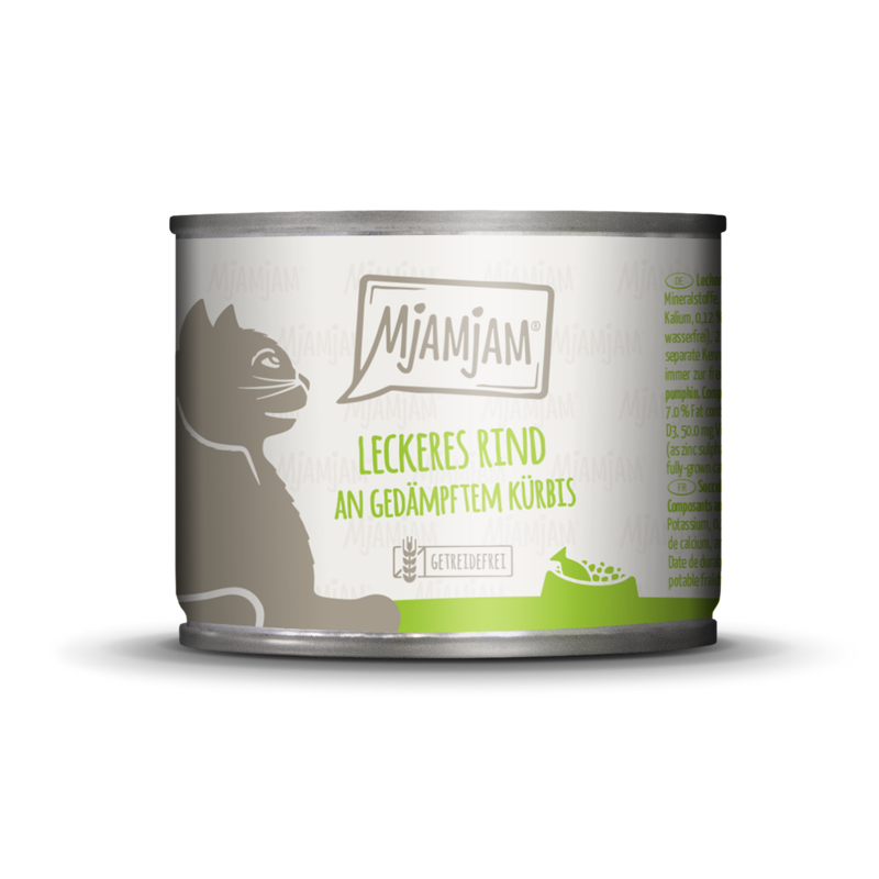 MjAMjAM – Leckeres Rind an gedämpftem Kürbis mit Hühnerleber 🐱 200 g MjAMjAM – Leckeres Rind an gedämpftem Kürbis mit Hühnerleber 🐱 200 g