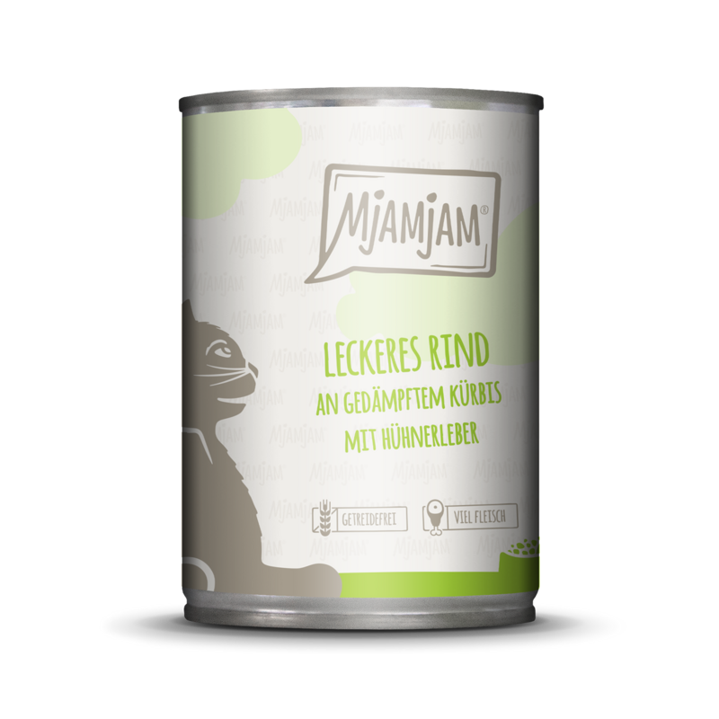 MjAMjAM – Leckeres Rind an gedämpftem Kürbis mit Hühnerleber 🐱 400 g MjAMjAM – Leckeres Rind an gedämpftem Kürbis mit Hühnerleber 🐱 400 g