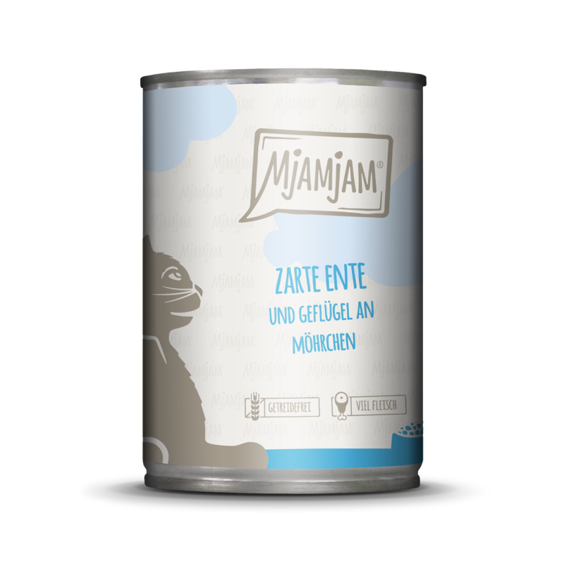 MjAMjAM – Zarte Ente & Geflügel an leckeren Möhrchen 🐱 400 g MjAMjAM – Zarte Ente & Geflügel an leckeren Möhrchen 🐱 400 g