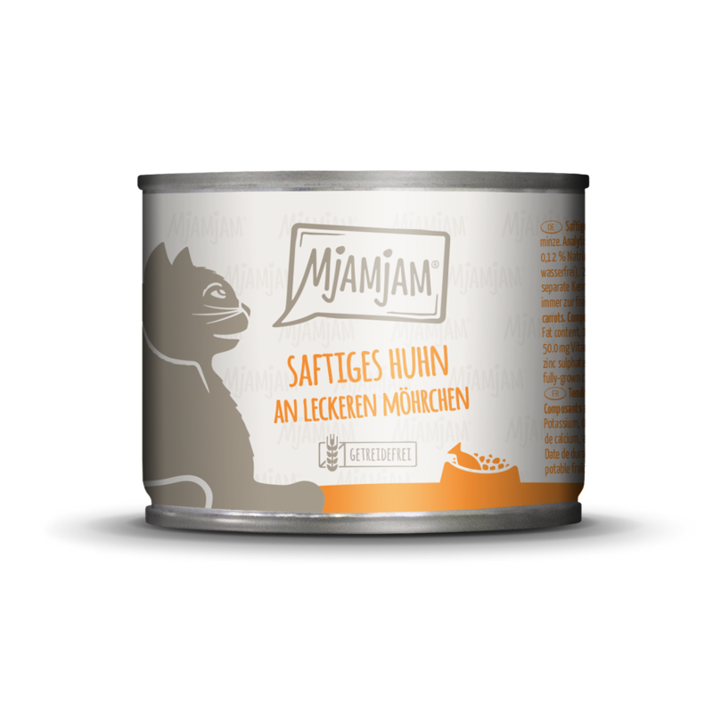 MjAMjAM - Saftiges Huhn an leckeren Möhrchen mit Katzenminze 🐱 200 g MjAMjAM - Saftiges Huhn an leckeren Möhrchen mit Katzenminze 🐱 200 g