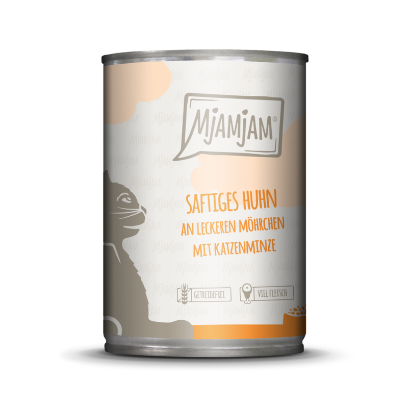 MjAMjAM - Saftiges Huhn an leckeren Möhrchen mit Katzenminze 🐱 400 g MjAMjAM - Saftiges Huhn an leckeren Möhrchen mit Katzenminze 🐱 400 g