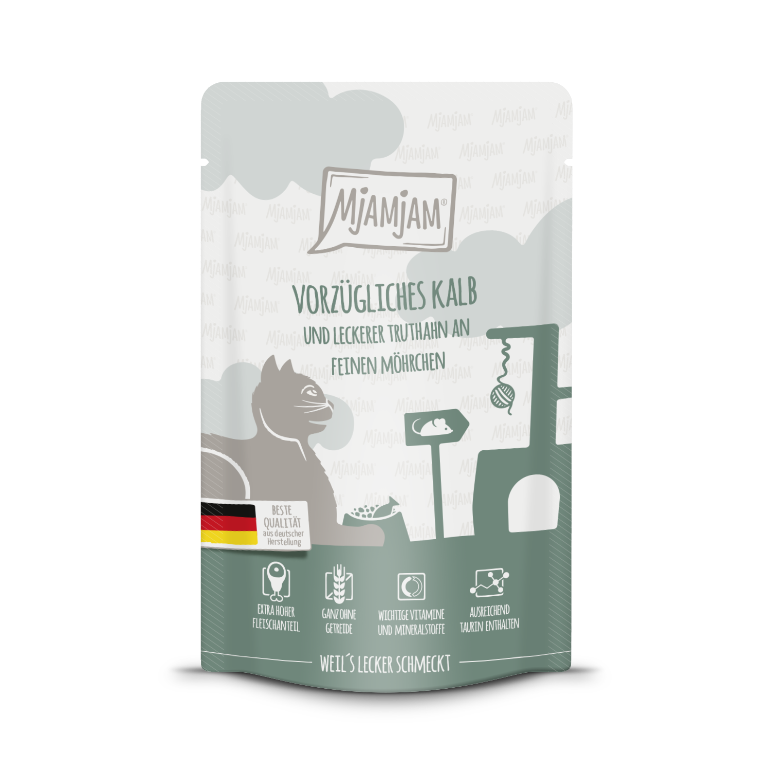 MjAMjAM - Quetschie ? Vorzügliches Kalb & leckerer Truthahn an feinen Möhrchen ? 125 g