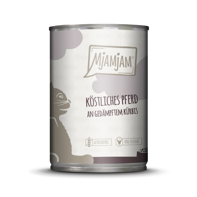 MjAMjAM – Köstliches Pferd an gedämpftem Kürbis 🐱 400 g MjAMjAM – Köstliches Pferd an gedämpftem Kürbis 🐱 400 g
