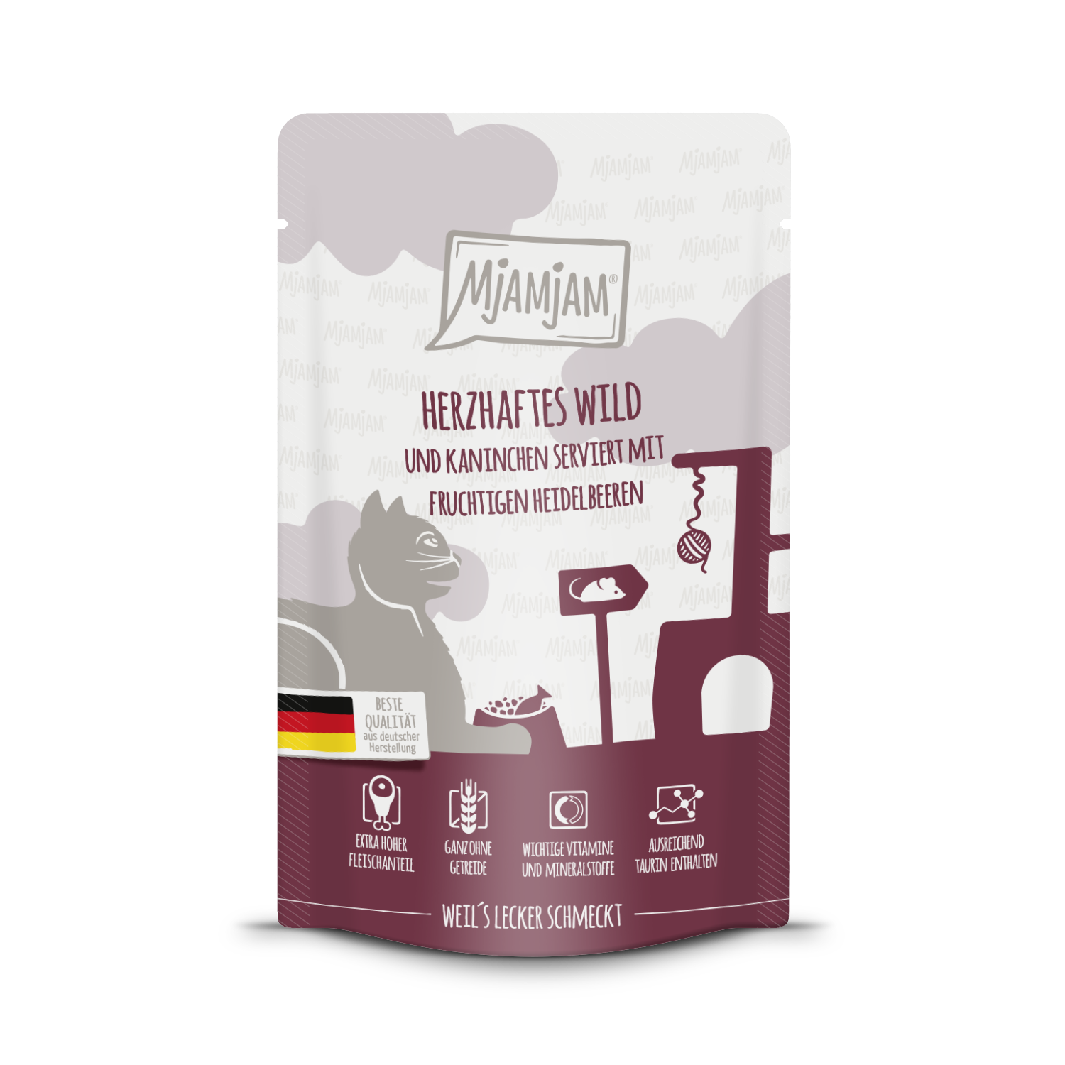 MjAMjAM - Quetschie ? Herzhaftes Wild & Kaninchen mit fruchtigen Heidelbeeren ? 125 g
