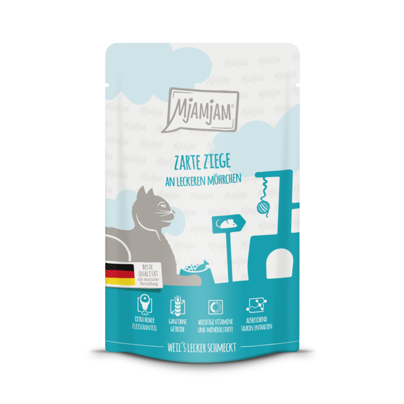 MjAMjAM - Quetschie 🐱 Zarte Ziege an leckeren Möhrchen 🐱 125 g MjAMjAM - Quetschie 🐱 Zarte Ziege an leckeren Möhrchen 🐱 125 g