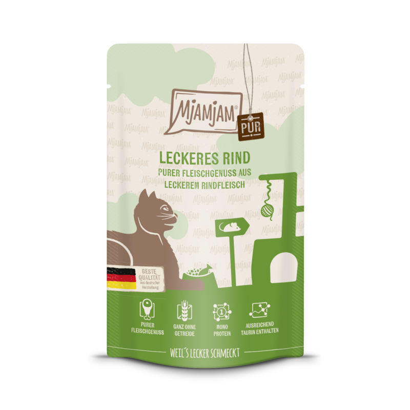 MjAMjAM - Quetschie 🐱 Leckeres Rind PUR 🐱 125 g MjAMjAM - Quetschie 🐱 Leckeres Rind PUR 🐱 125 g
