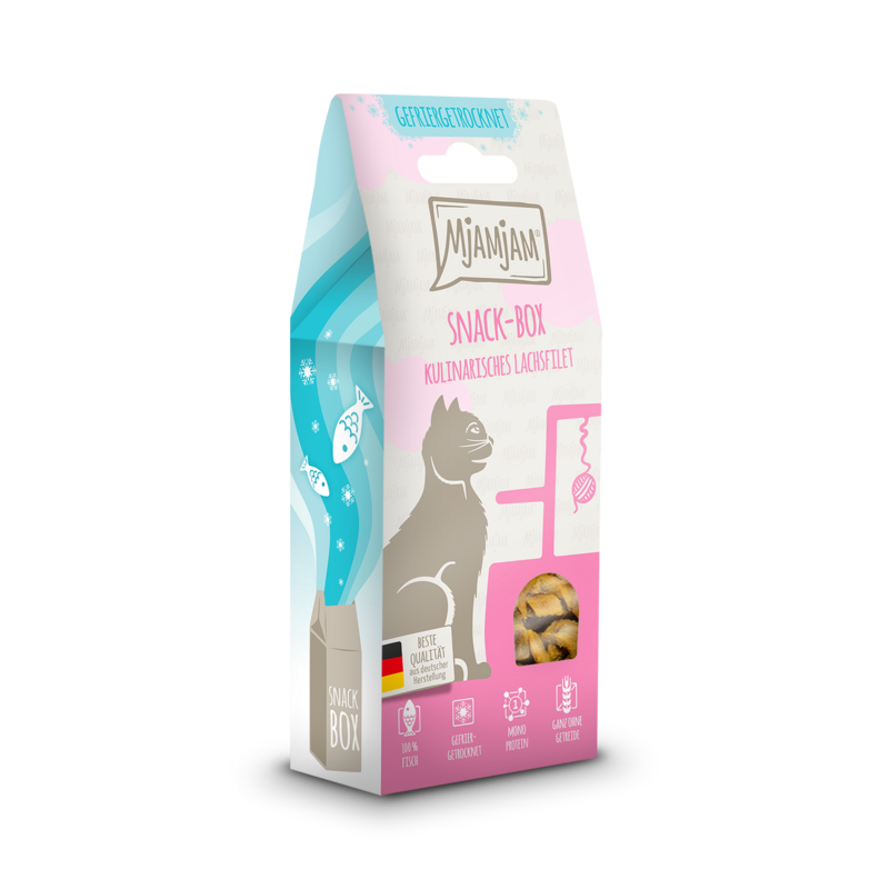 MjAMjAM - Snackbox 🐱 Kulinarisches Lachsfilet 🐱 50 g MjAMjAM - Snackbox 🐱 Kulinarisches Lachsfilet 🐱 50 g
