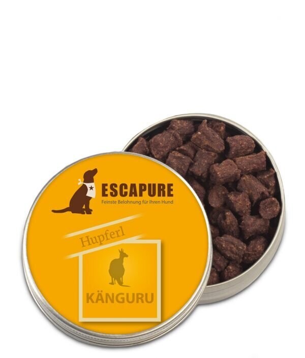 Escapure - Känguru Hupferl in der Dose 🐶 50 g Escapure - Känguru Hupferl in der Dose 🐶 50 g