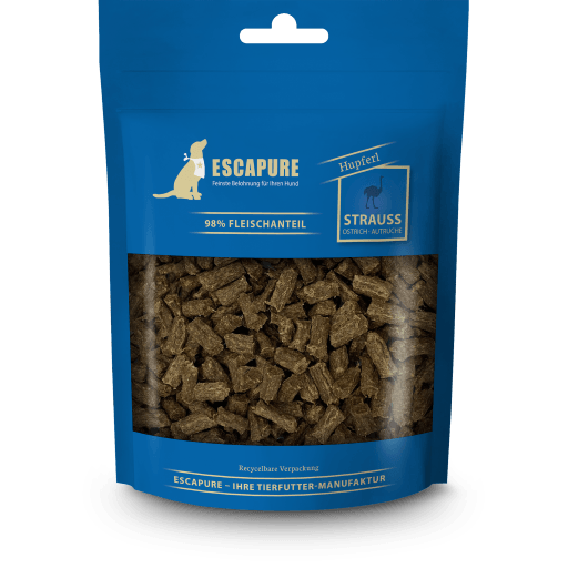 Escapure - Straussen Hupferl 🐶 150 g Escapure - Straussen Hupferl 🐶 150 g