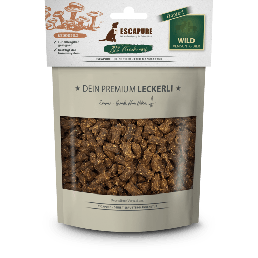 Escapure - Wild Hupferl mit Reishi Vitalpilz 🐶 150 g Escapure - Wild Hupferl mit Reishi Vitalpilz 🐶 150 g