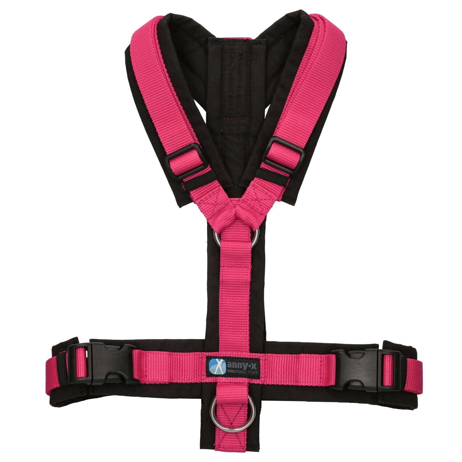 anny.x - Brustgeschirr Fun 🐶 schwarz/pink 🐶 M